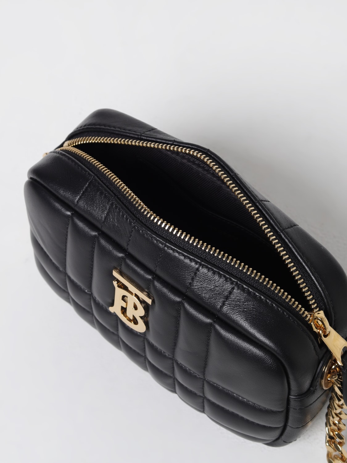 Burberry Quilted Leather Lola Bag Mini Black