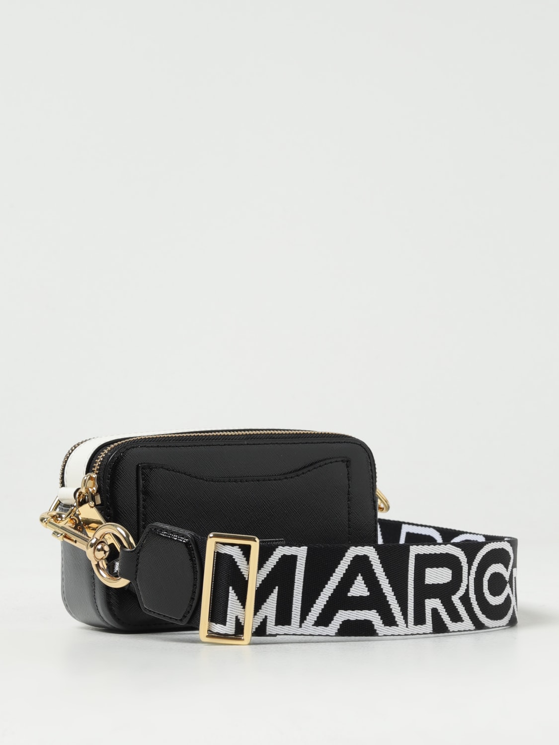 Marc jacobs black online and pink snapshot bag