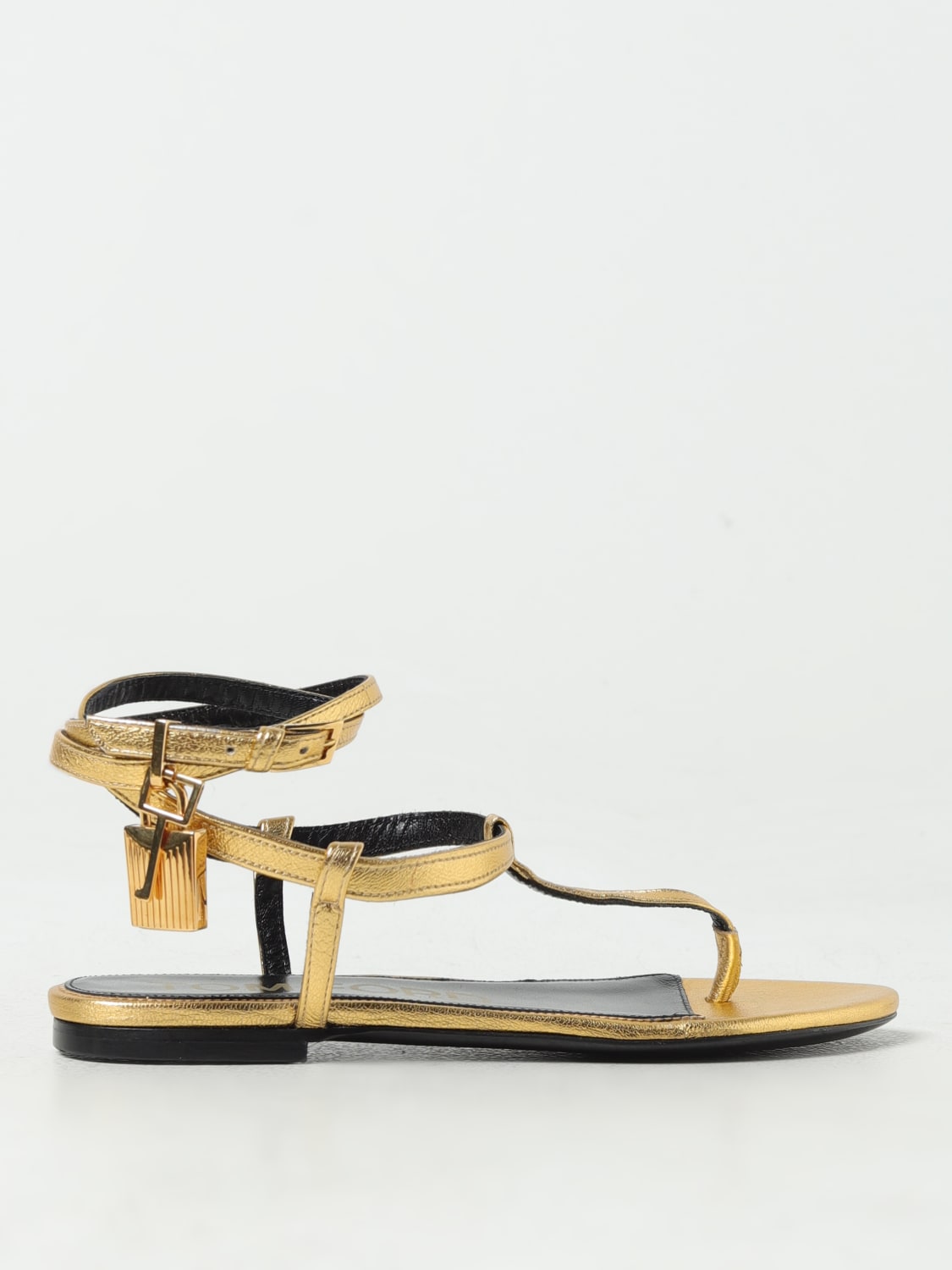 TOM FORD leather ballerina shoes - Gold