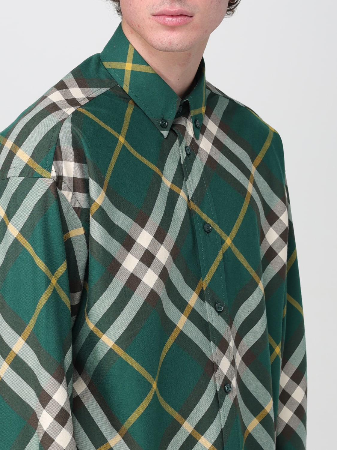 Burberry shirt discount green