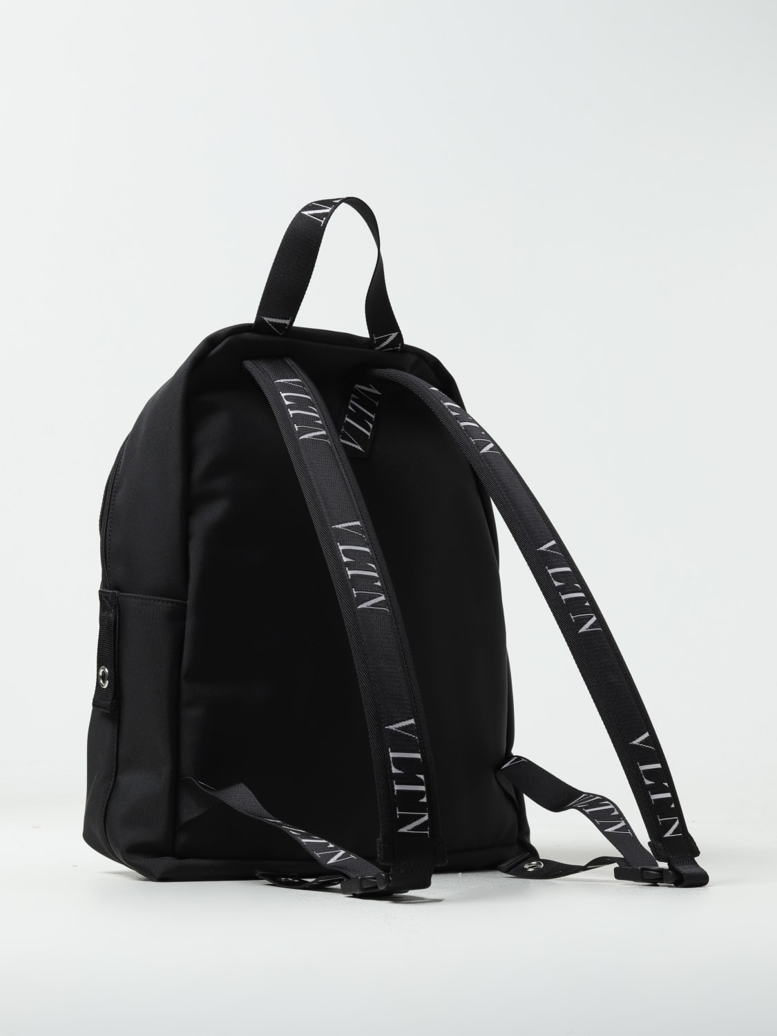 VALENTINO GARAVANI: VLTN backpack in nylon - Black | VALENTINO