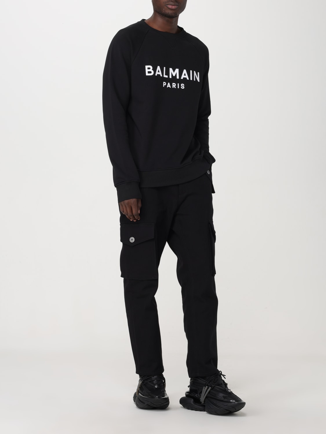 BALMAIN sweatshirt for man Black Balmain sweatshirt