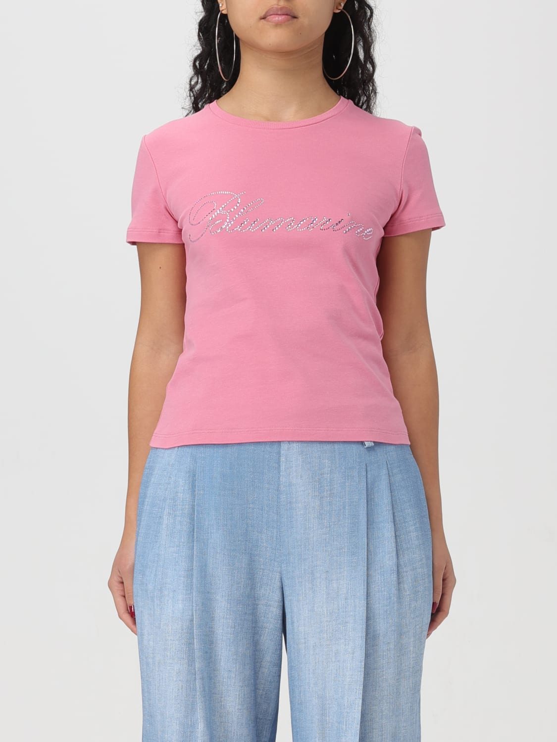 BLUMARINE: t-shirt for woman - Pink | Blumarine t-shirt P422T054A