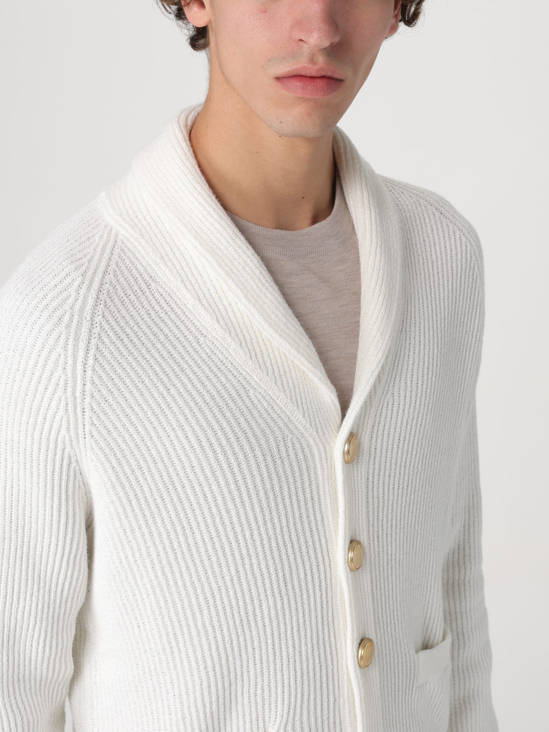 Brunello Cucinelli shawl collar cardigan - Grey