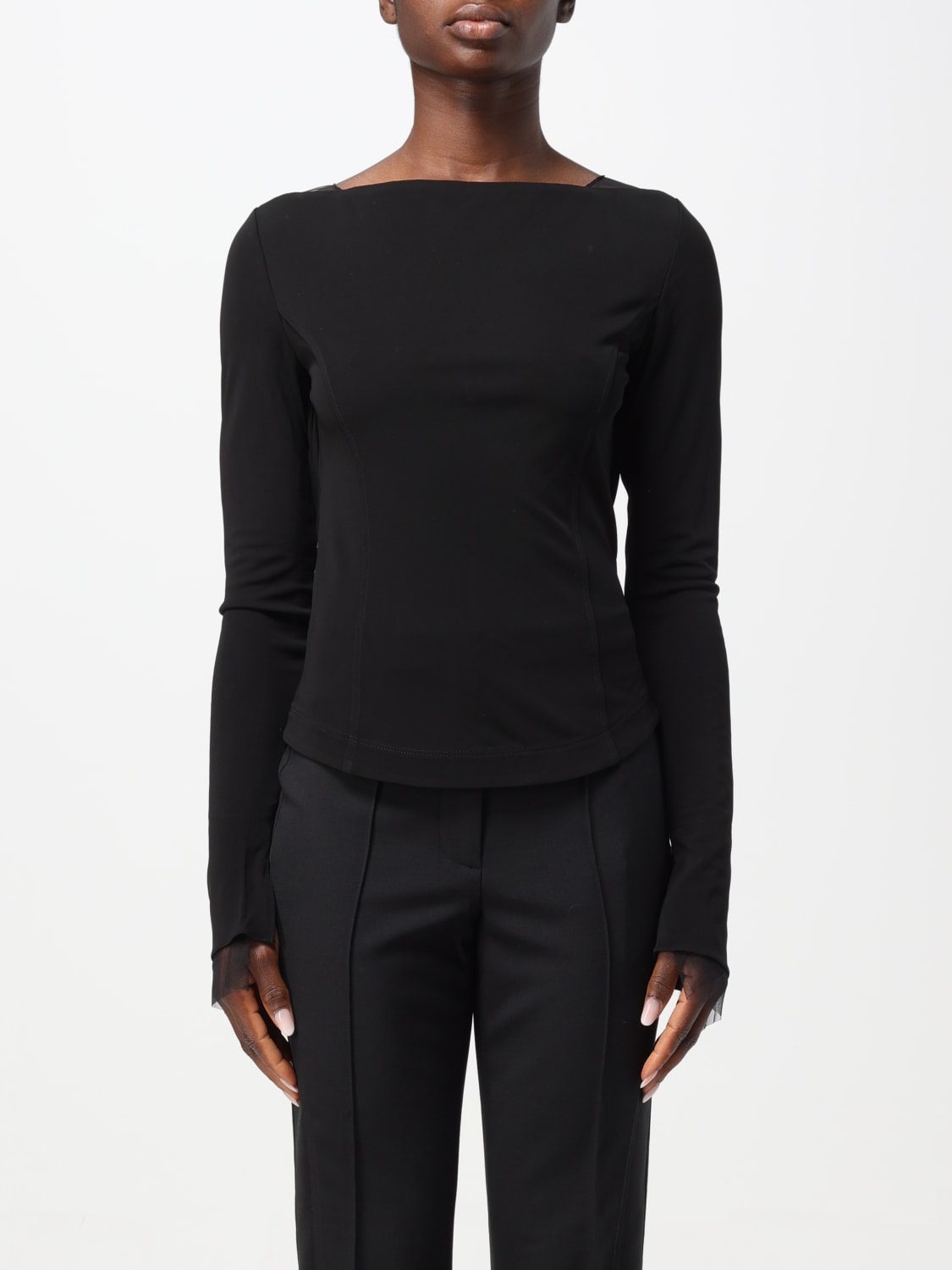 Helmut Lang - Black top with logo N06HW510 - buy with Greece