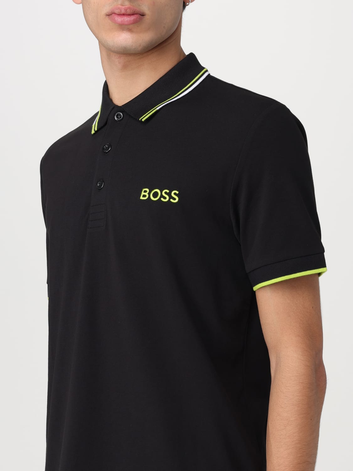 Hugo boss polo shirt black sale