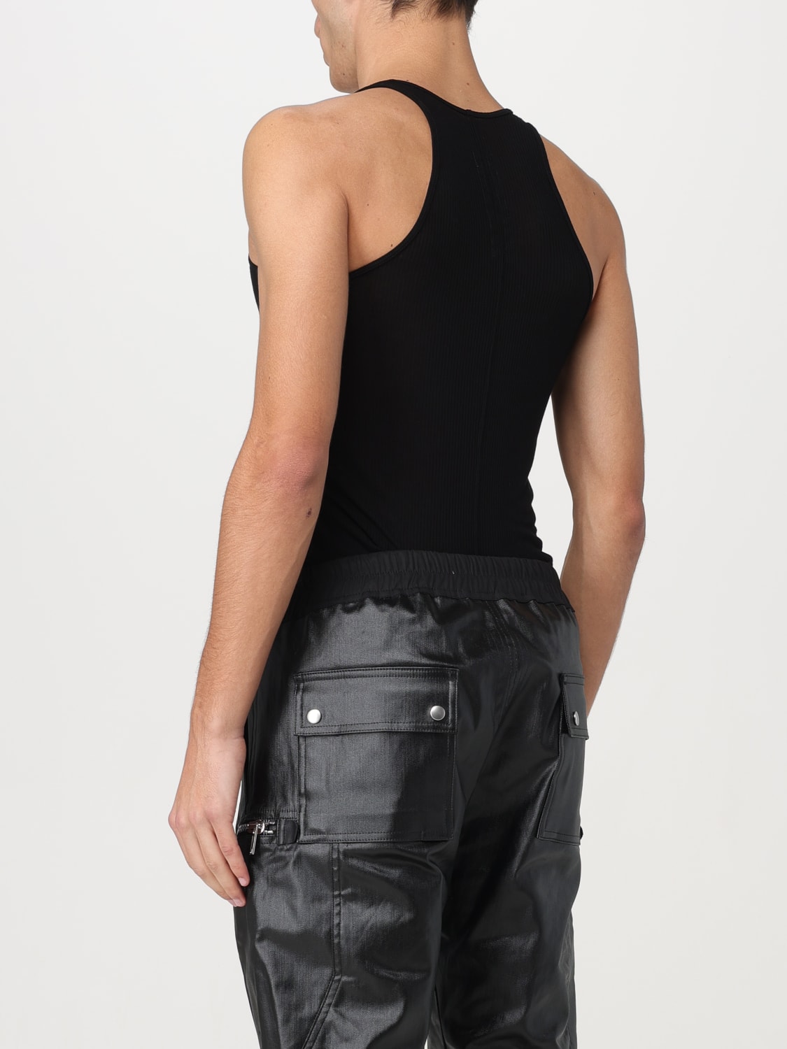 Rick Owens - Leather Tank Top in Black