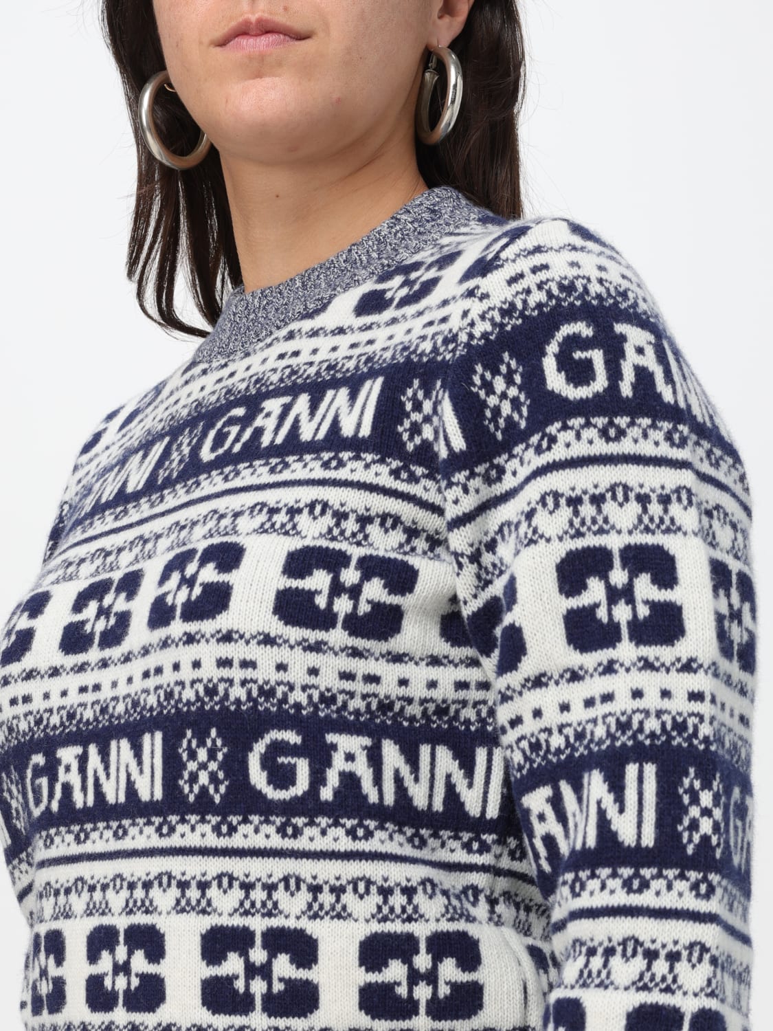 Ganni logo online sweater