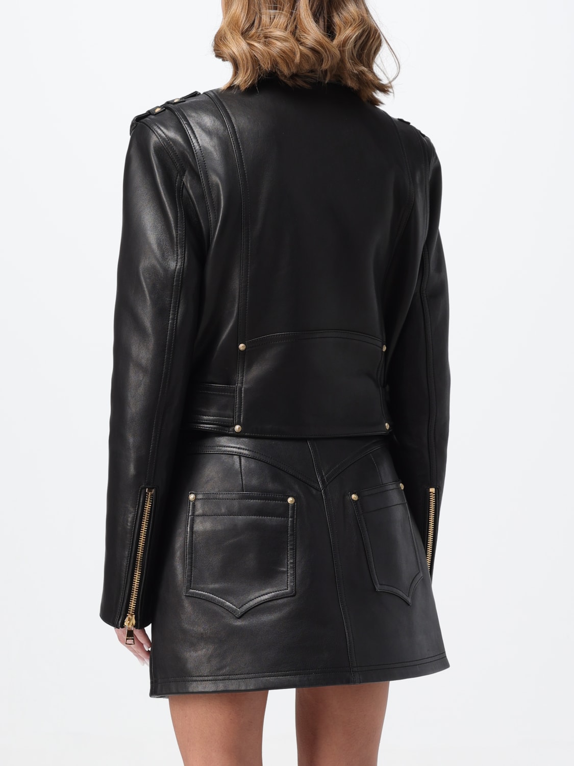 BALMAIN: Jacket woman - Black | BALMAIN jacket CF1TD205LC62 online at ...