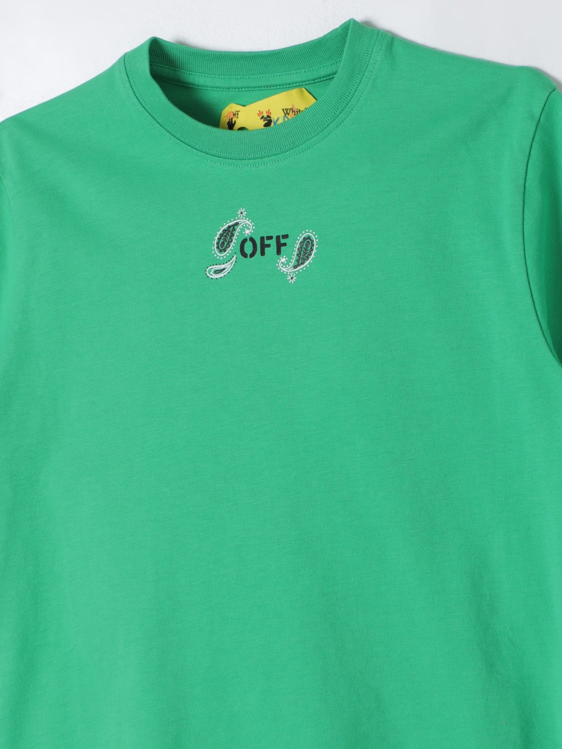 OFF-WHITE：Tシャツ ボーイ - グリーン | GIGLIO.COMオンラインのOFF