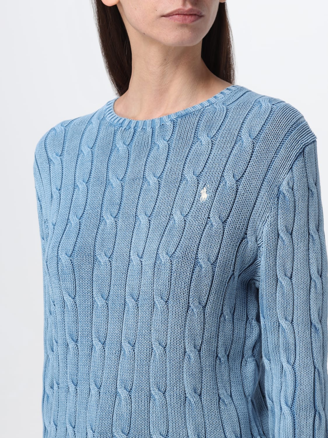 POLO RALPH LAUREN: Sweater woman - Blue  POLO RALPH LAUREN sweater  211924451001 online at