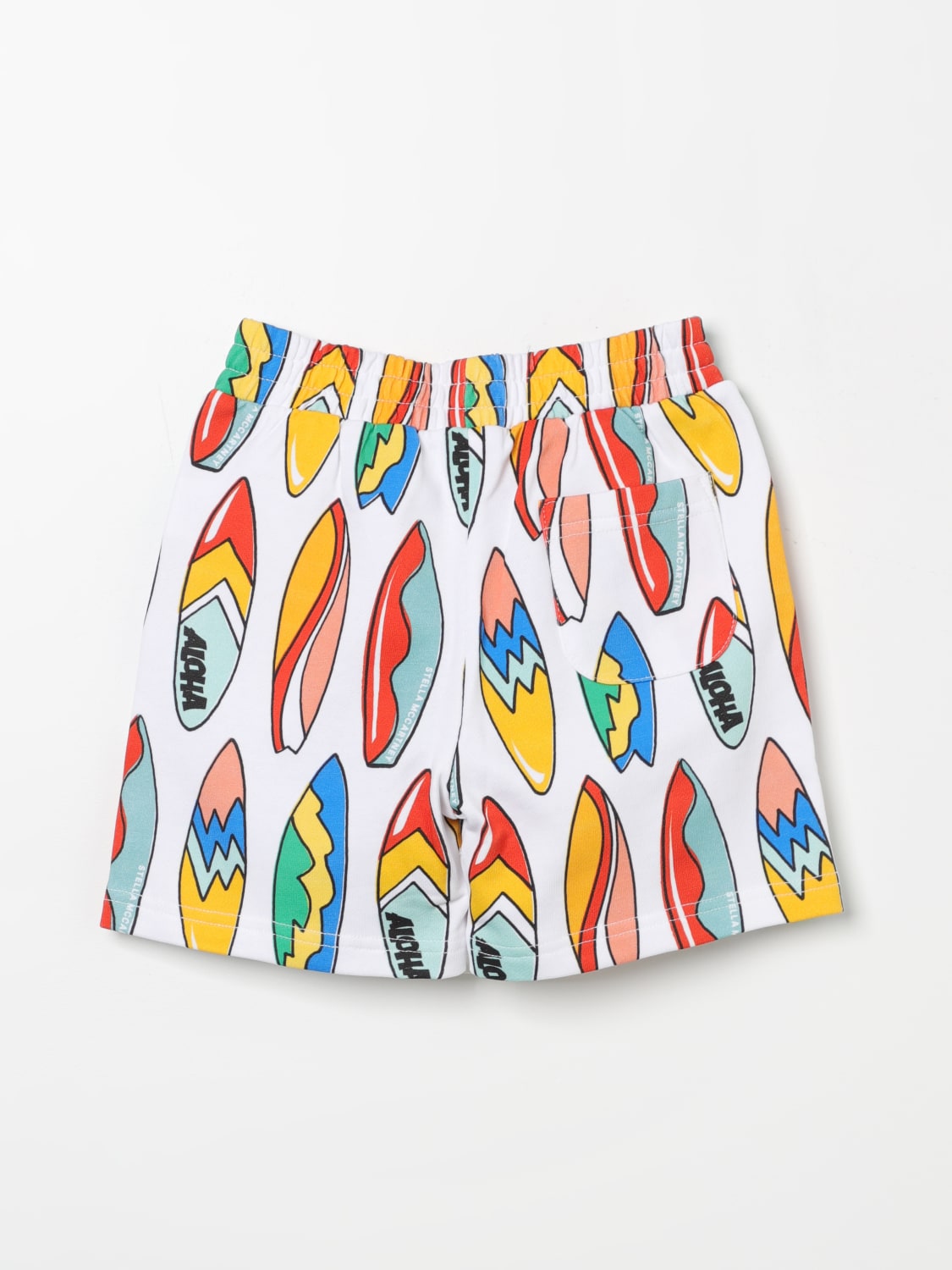 Stella McCartney Kids graphic-print swim shorts - White