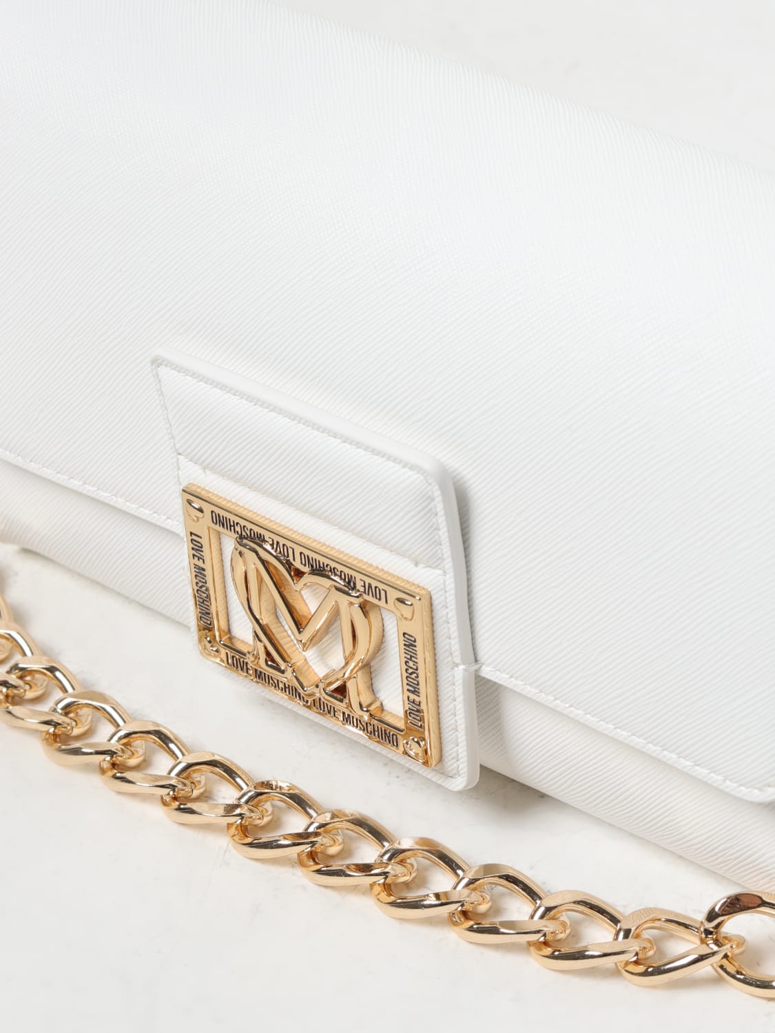 Love moschino discount white clutch bag