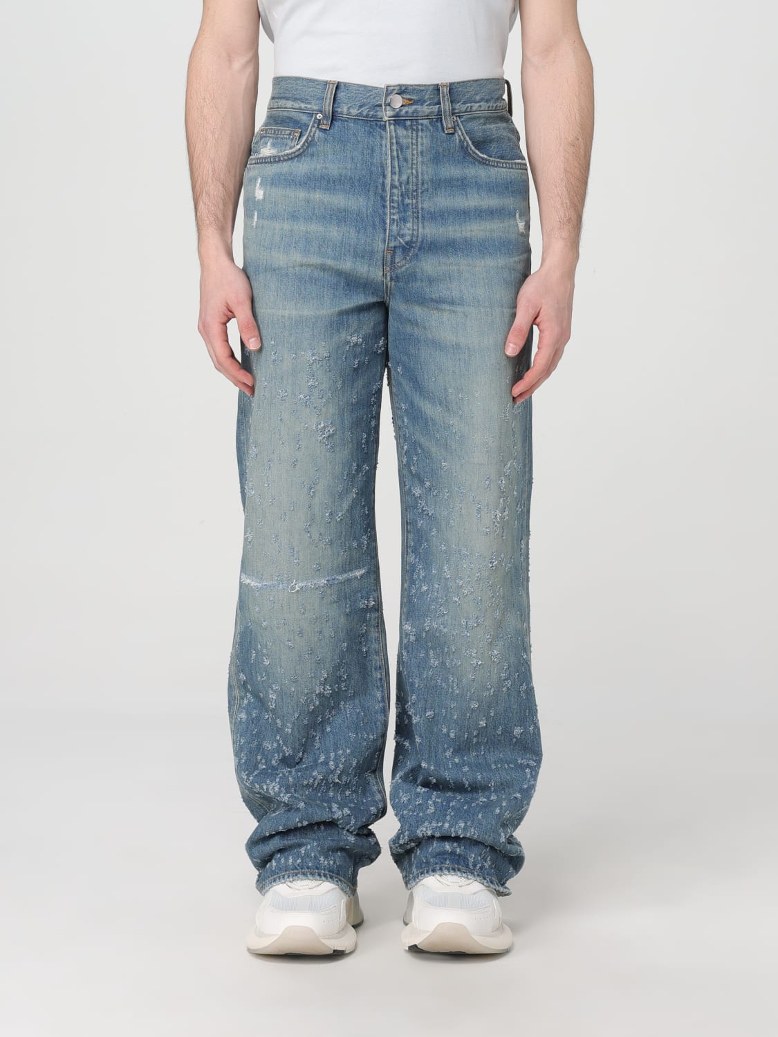 AMIRI JEANS: Jeans in denim distressed | Jeans AMIRI uomo - AMDNGG1005 ...