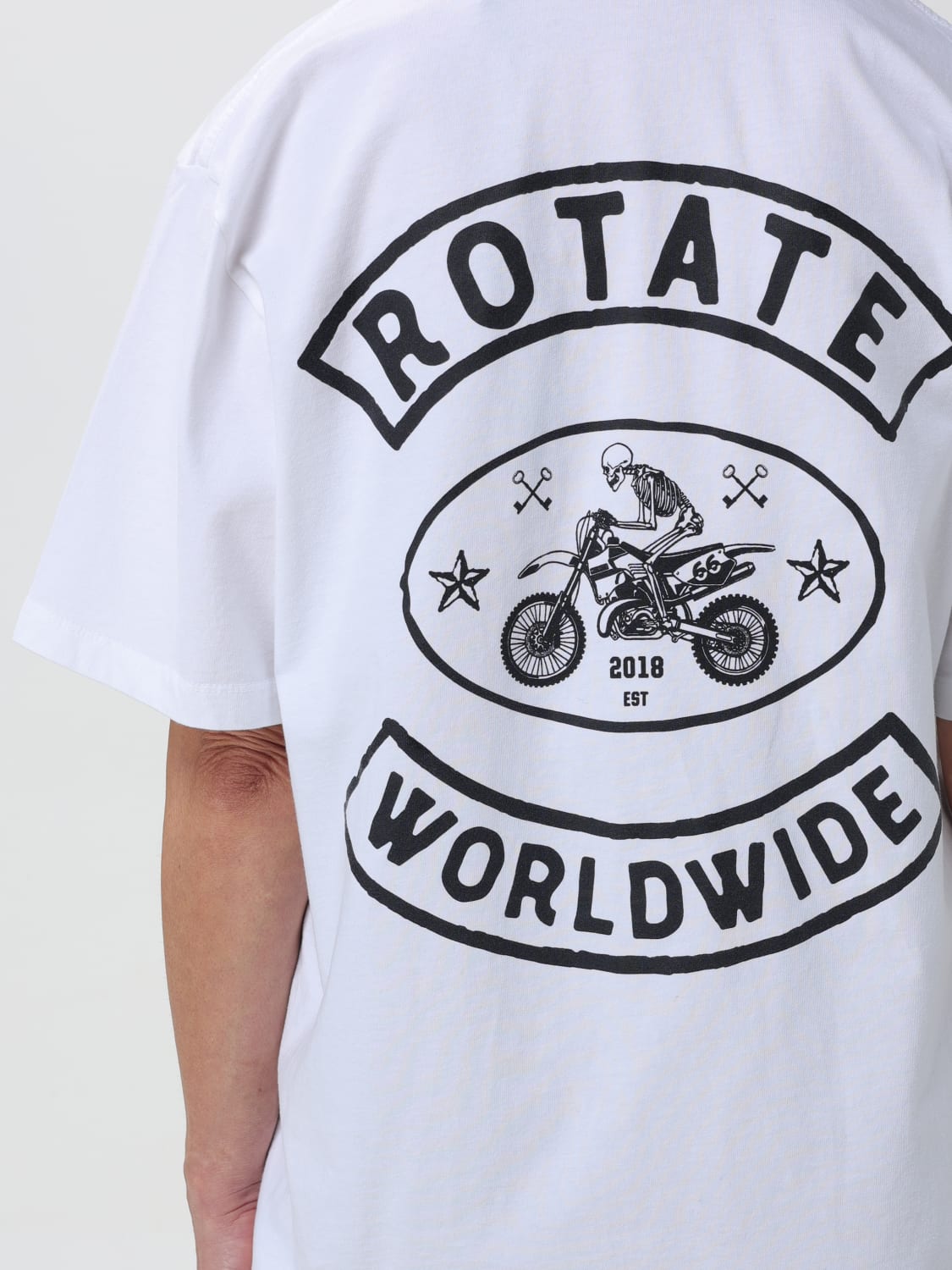 ROTATE: T-shirt woman - White | ROTATE t-shirt 700353400 online at ...