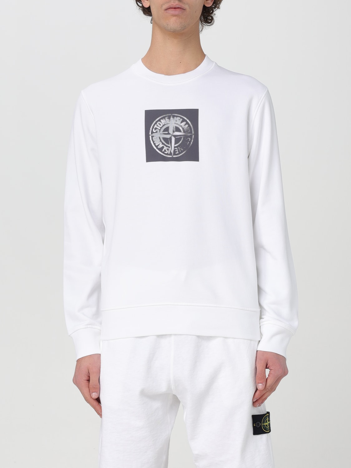 STONE ISLAND：スウェットシャツ メンズ - ホワイト | GIGLIO.COM