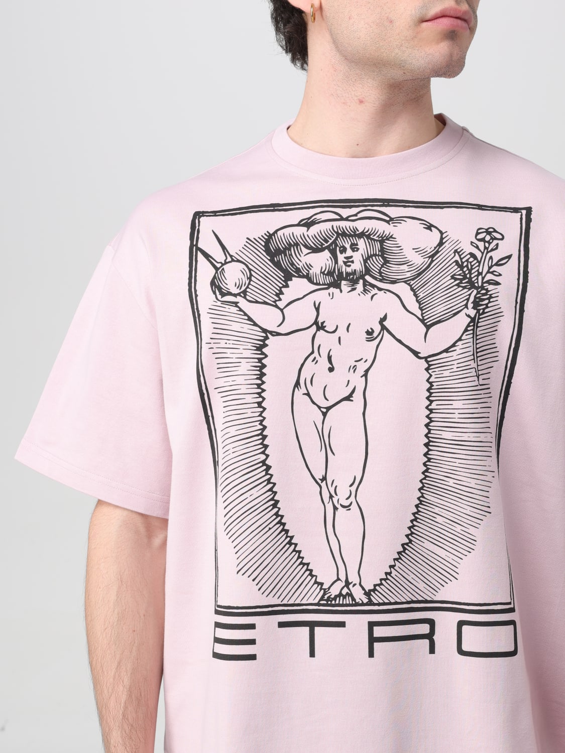 東京メトロ エトロ メンズ Tシャツ トップス T-shirt Etro Rosa - トップス