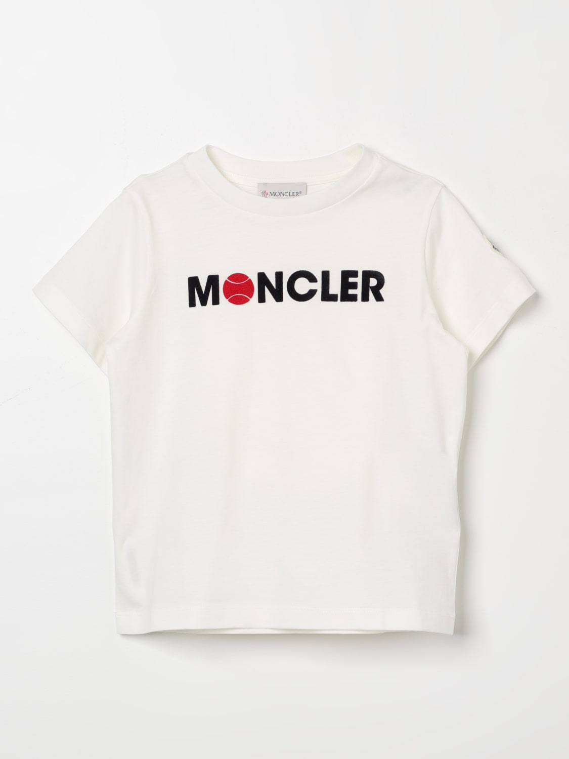 MONCLER: T-shirt kids - Beige | MONCLER t-shirt 8C0000389AFV