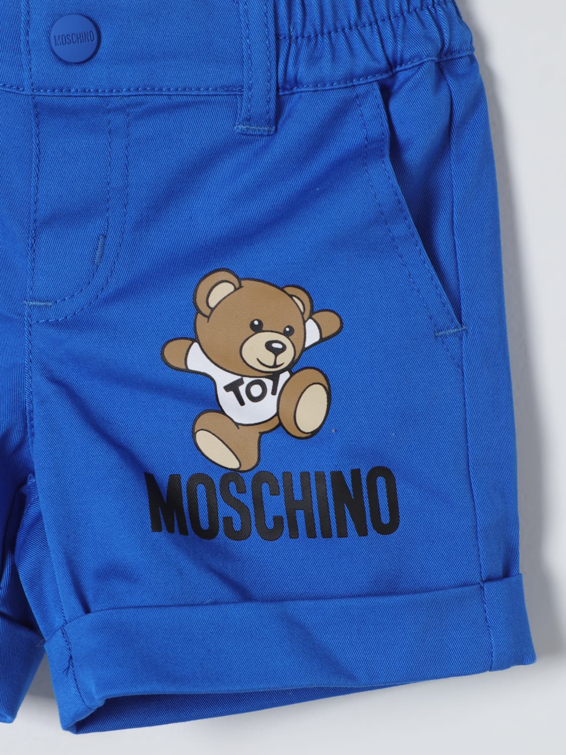 MOSCHINO BABY: Shorts kids - Blue | MOSCHINO BABY shorts MUQ012LPA01 ...