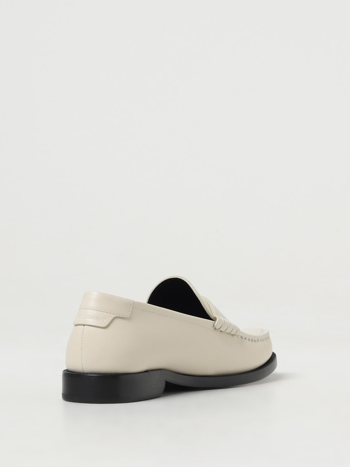 Saint Laurent LE Loafer Penny Slippers Pearl