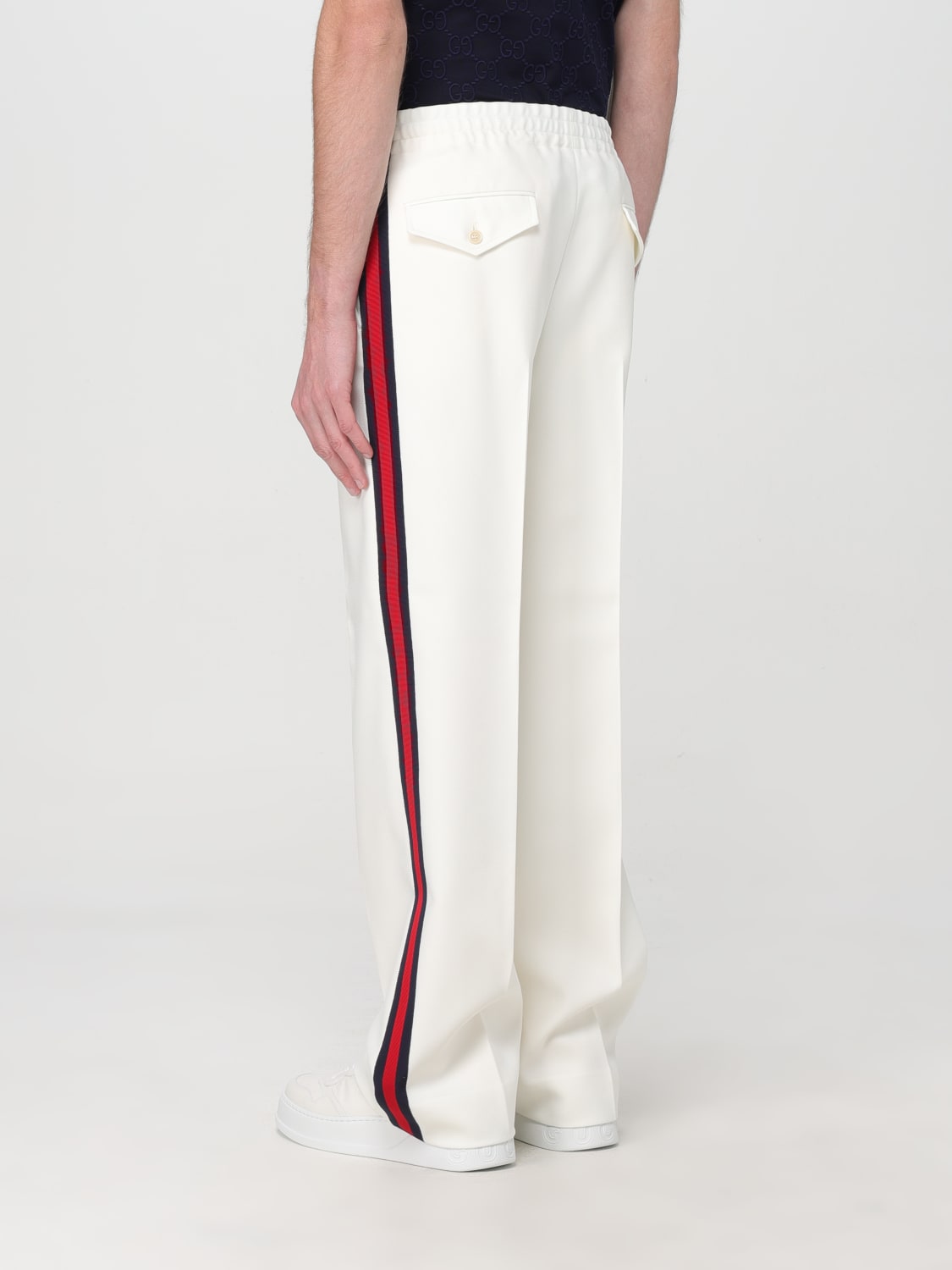 GUCCI: Pants men - White | GUCCI pants 762510Z798C online at GIGLIO.COM