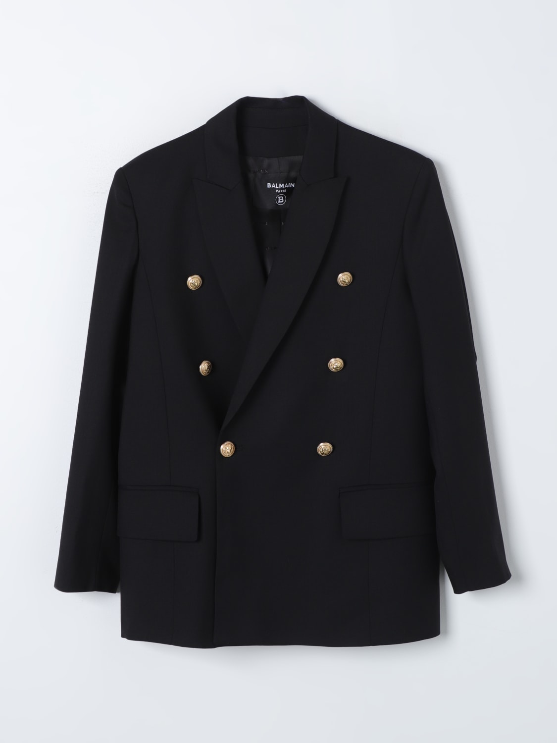 Balmain Kids single-breasted virgin-wool blazer - Black