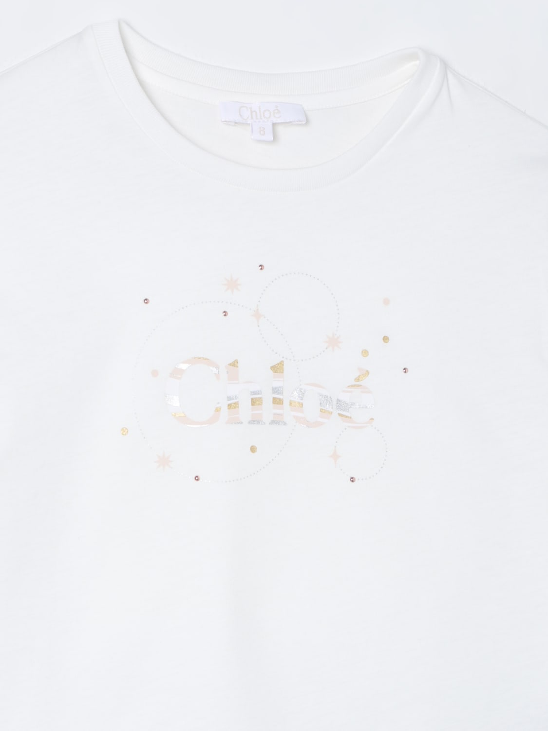 CHLOÉ: T-shirt kids - White | CHLOÉ t-shirt C20111 online at