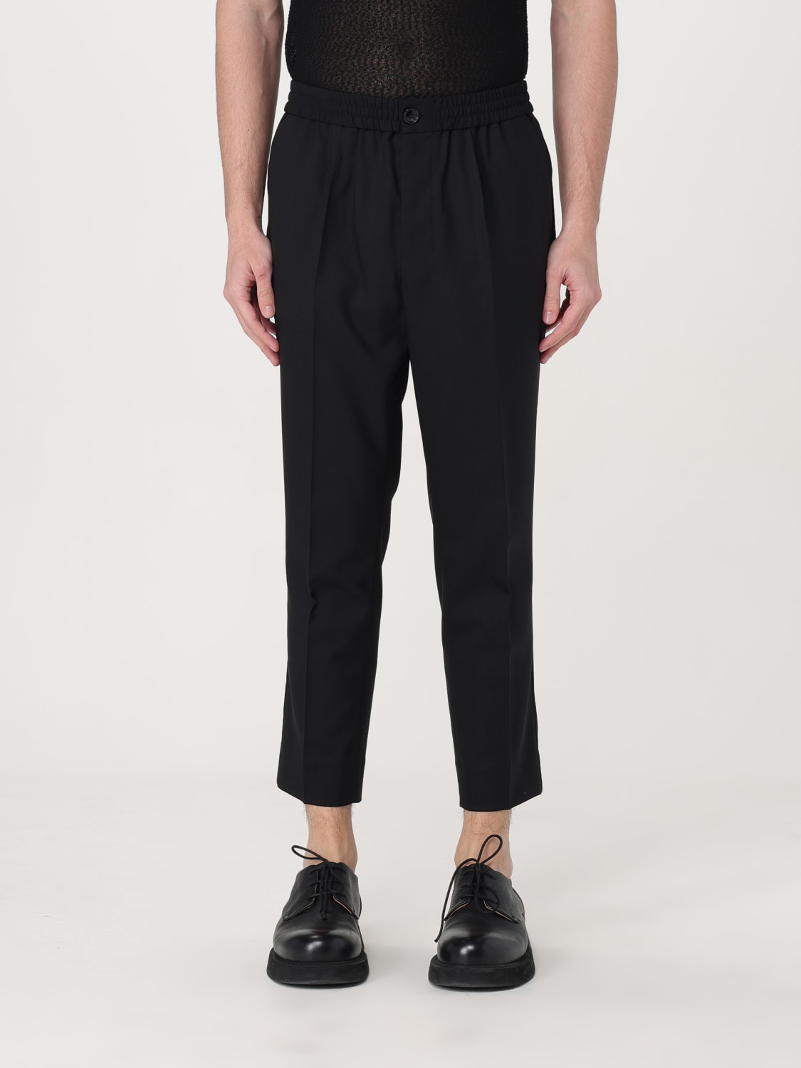 AMI PARIS: Pants men - Black | AMI PARIS pants HTR206WV0044 online at ...