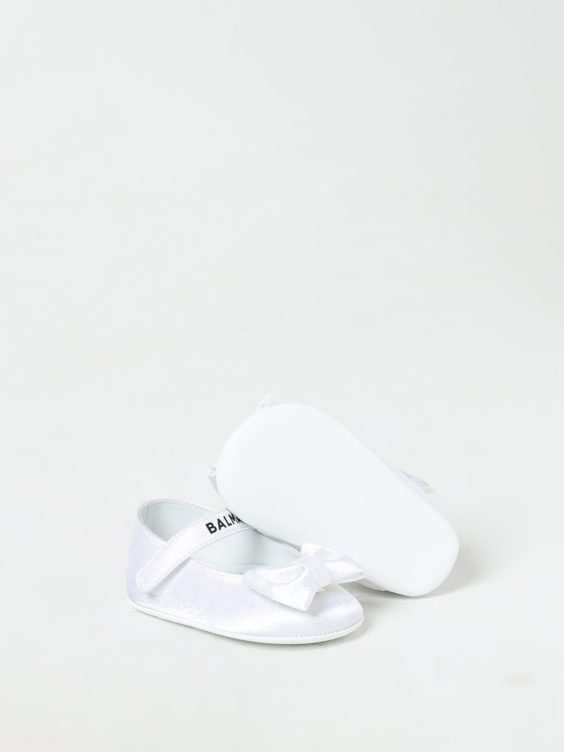 Balmain Kids bow-detail flat sandals - White