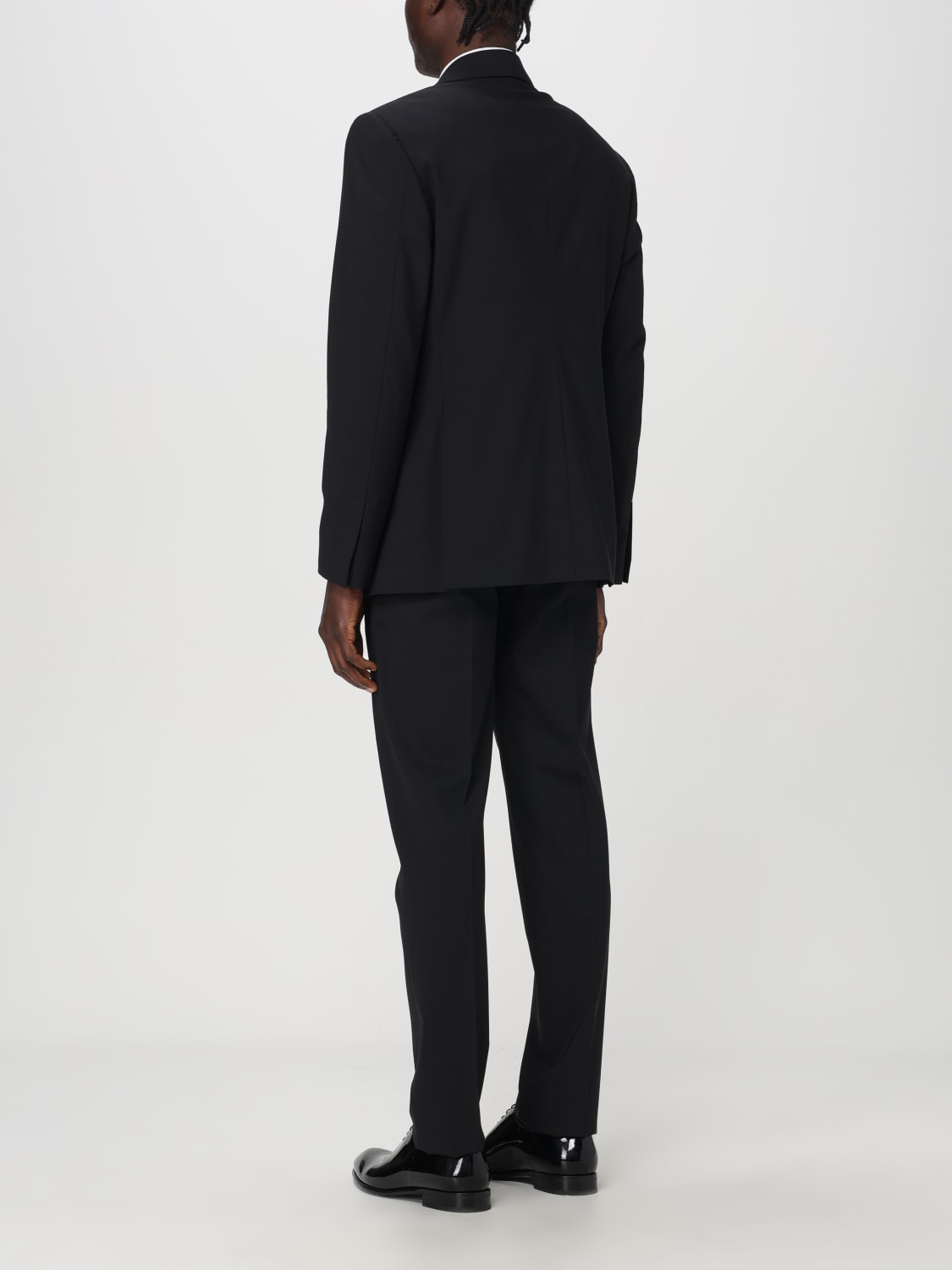 Lardini single-breasted wool-blend suit - Black