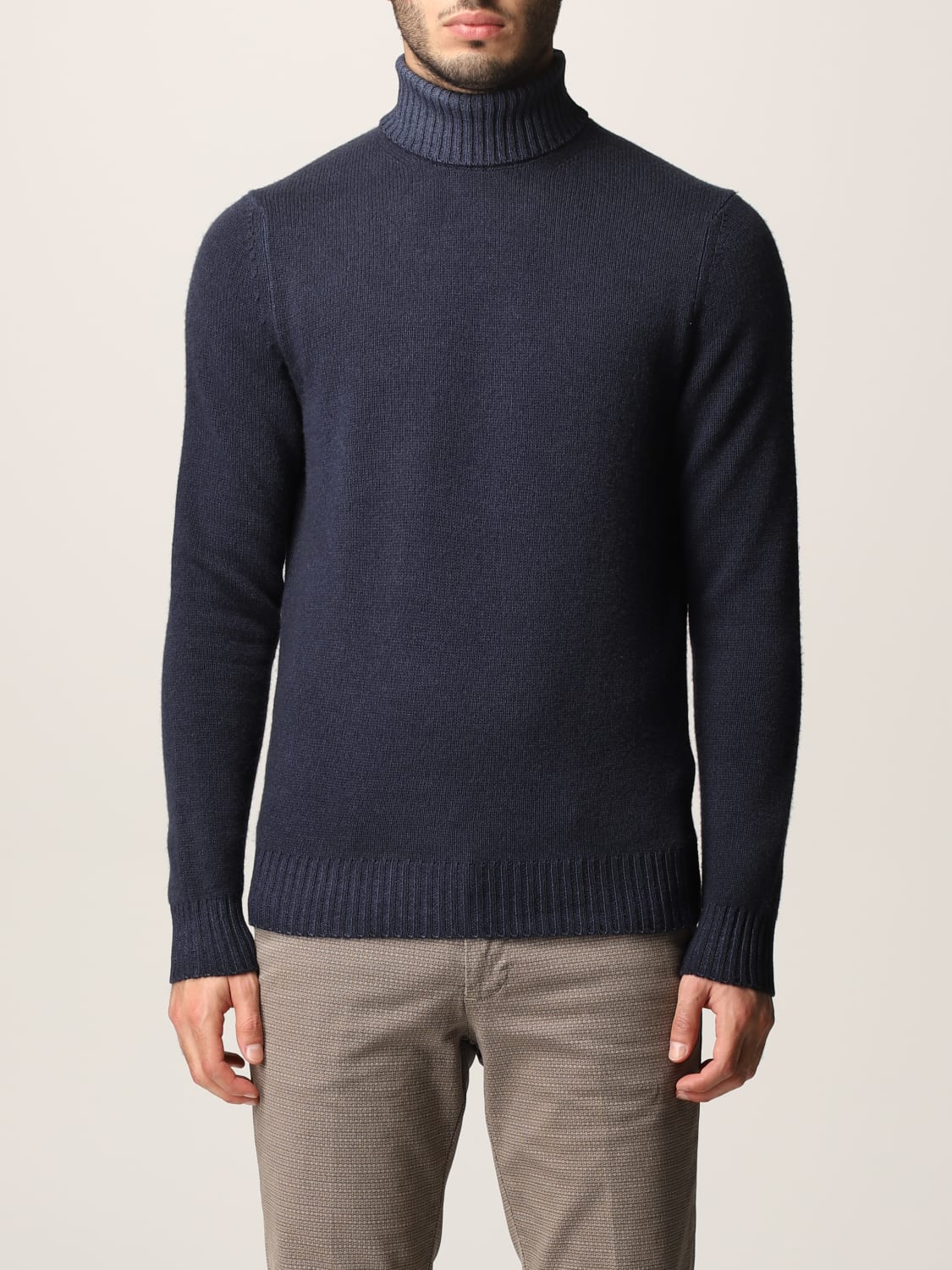 MALO: Sweater men - Blue | MALO sweater UXC088F2B20 online at GIGLIO.COM