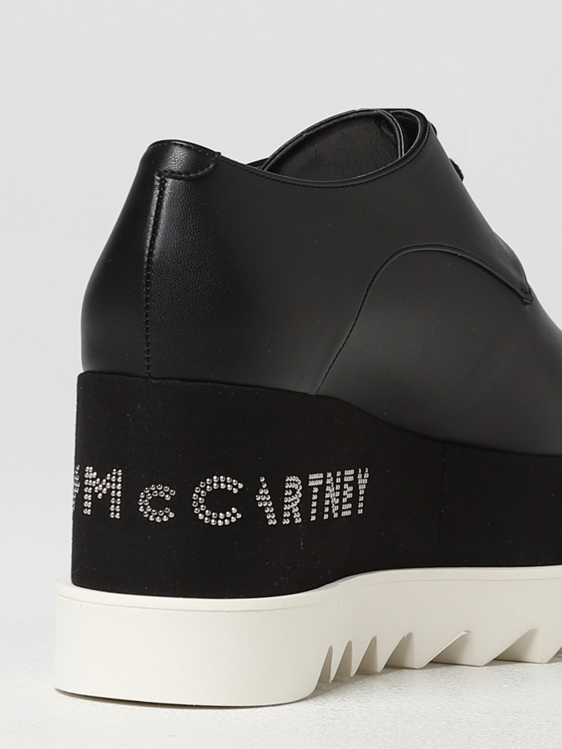 STELLA MCCARTNEY: Elyse derby in synthetic leather - Black  STELLA  MCCARTNEY wedge shoes 800004W0YG0 online at