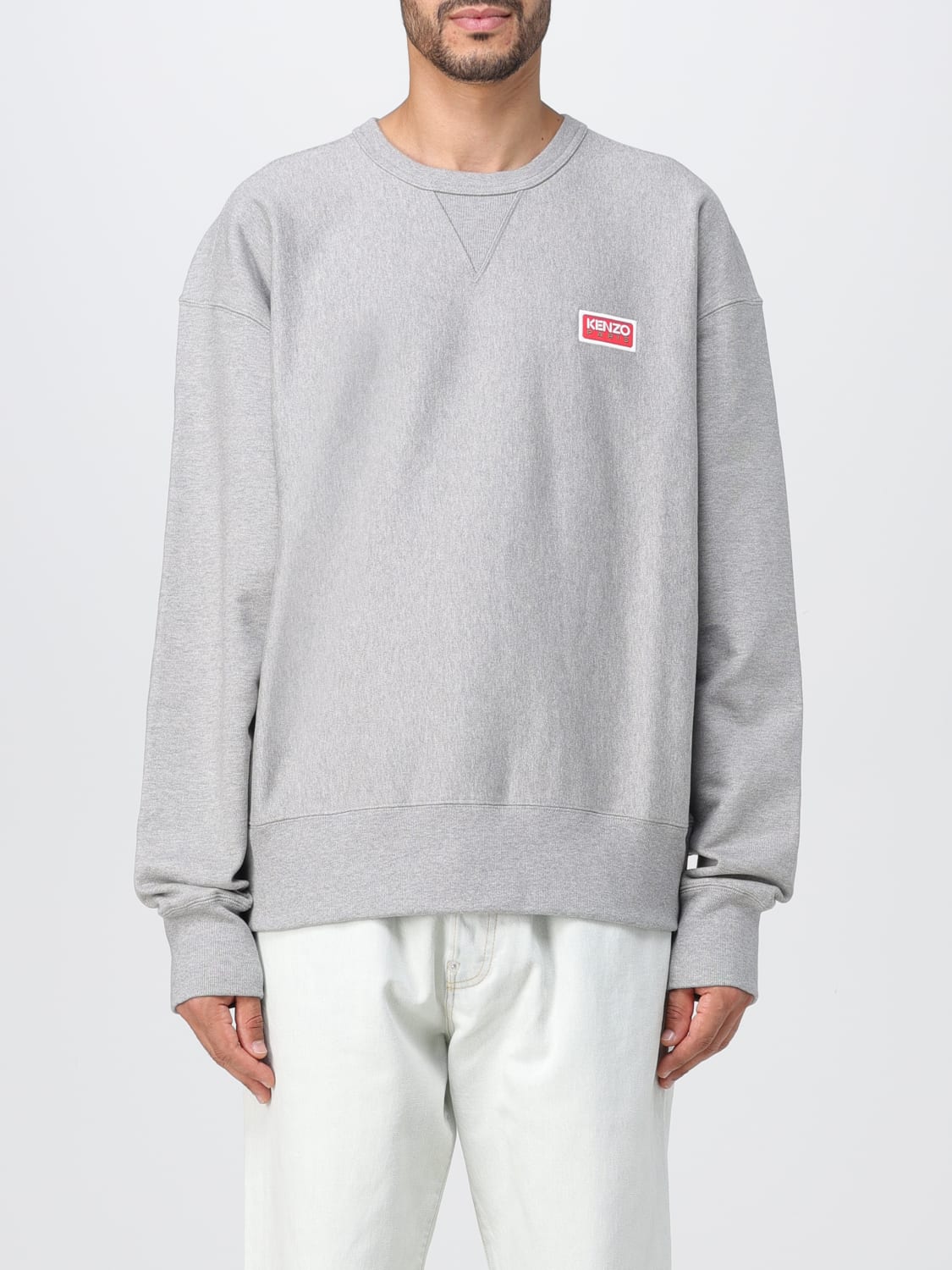 KENZO cotton sweatshirt with logo Grey Kenzo sweatshirt