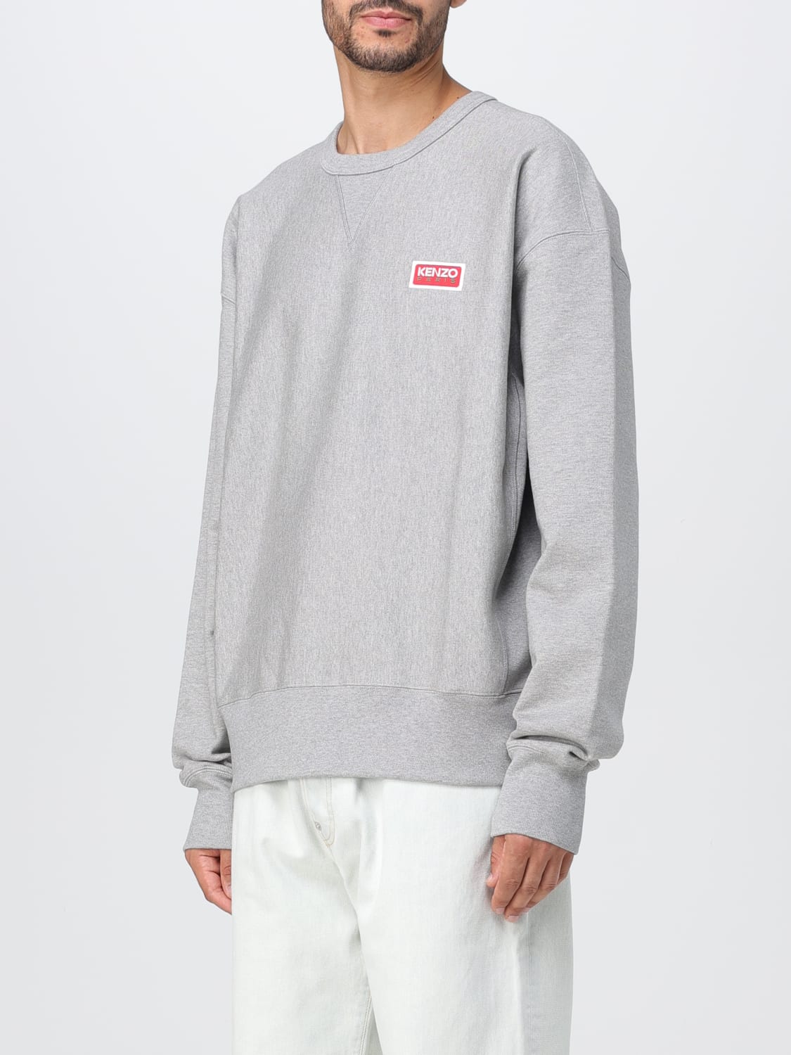 KENZO cotton sweatshirt with logo Grey Kenzo sweatshirt