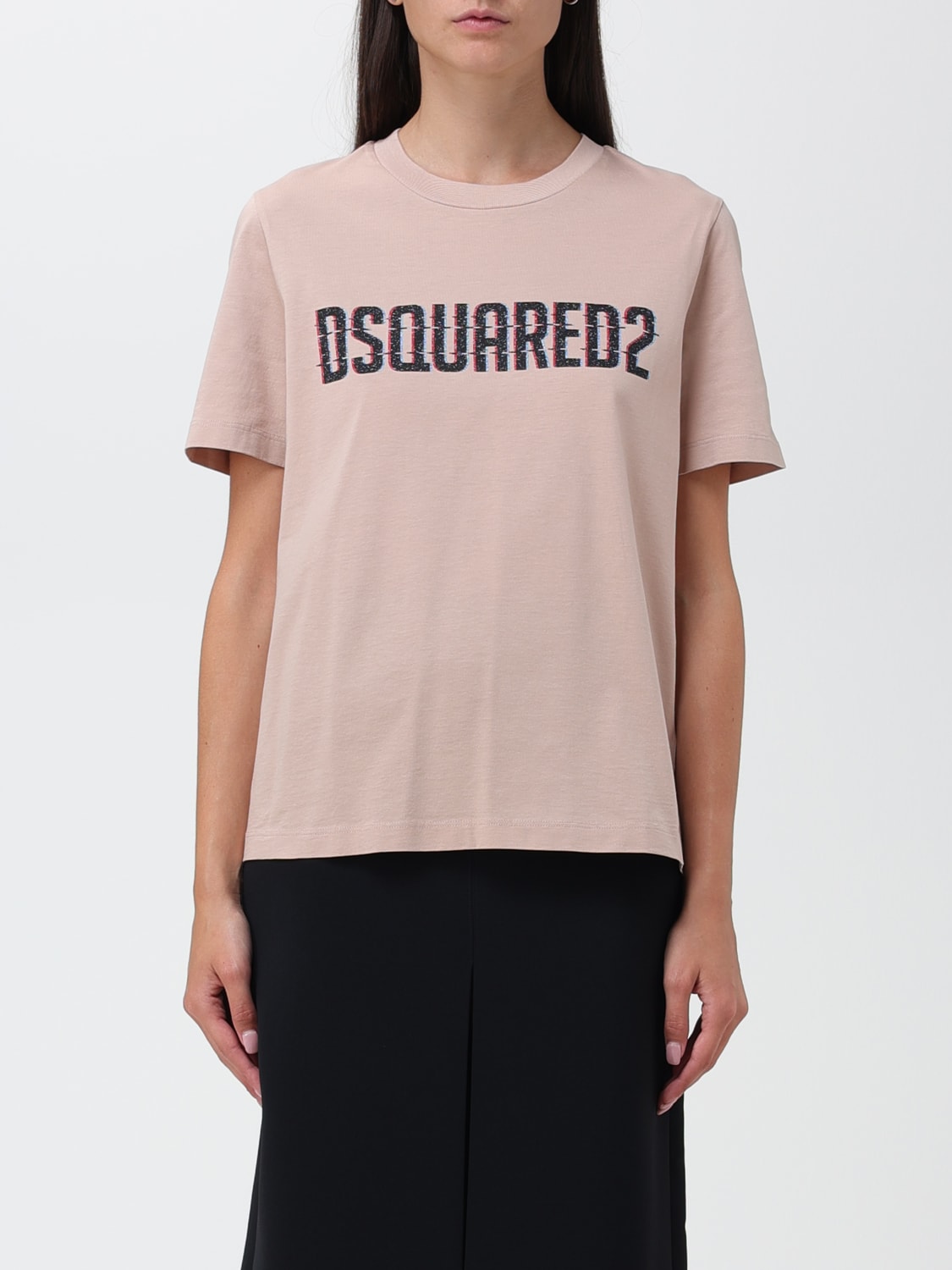 Dsquared2 logo-print cotton shirt - Pink