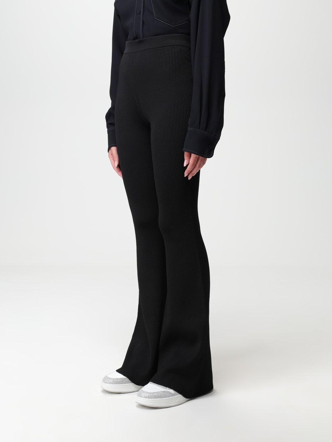 Black Ribbed trousers Stella McCartney - Vitkac Italy