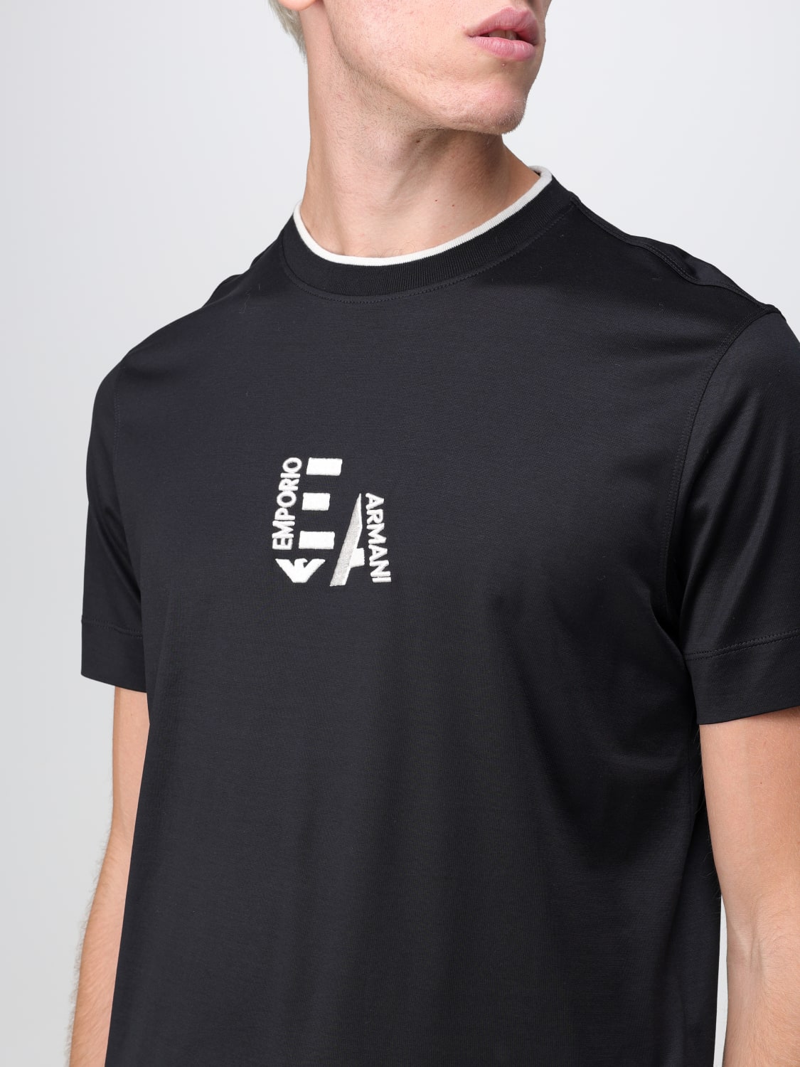 Emporio armani black t hot sale shirt