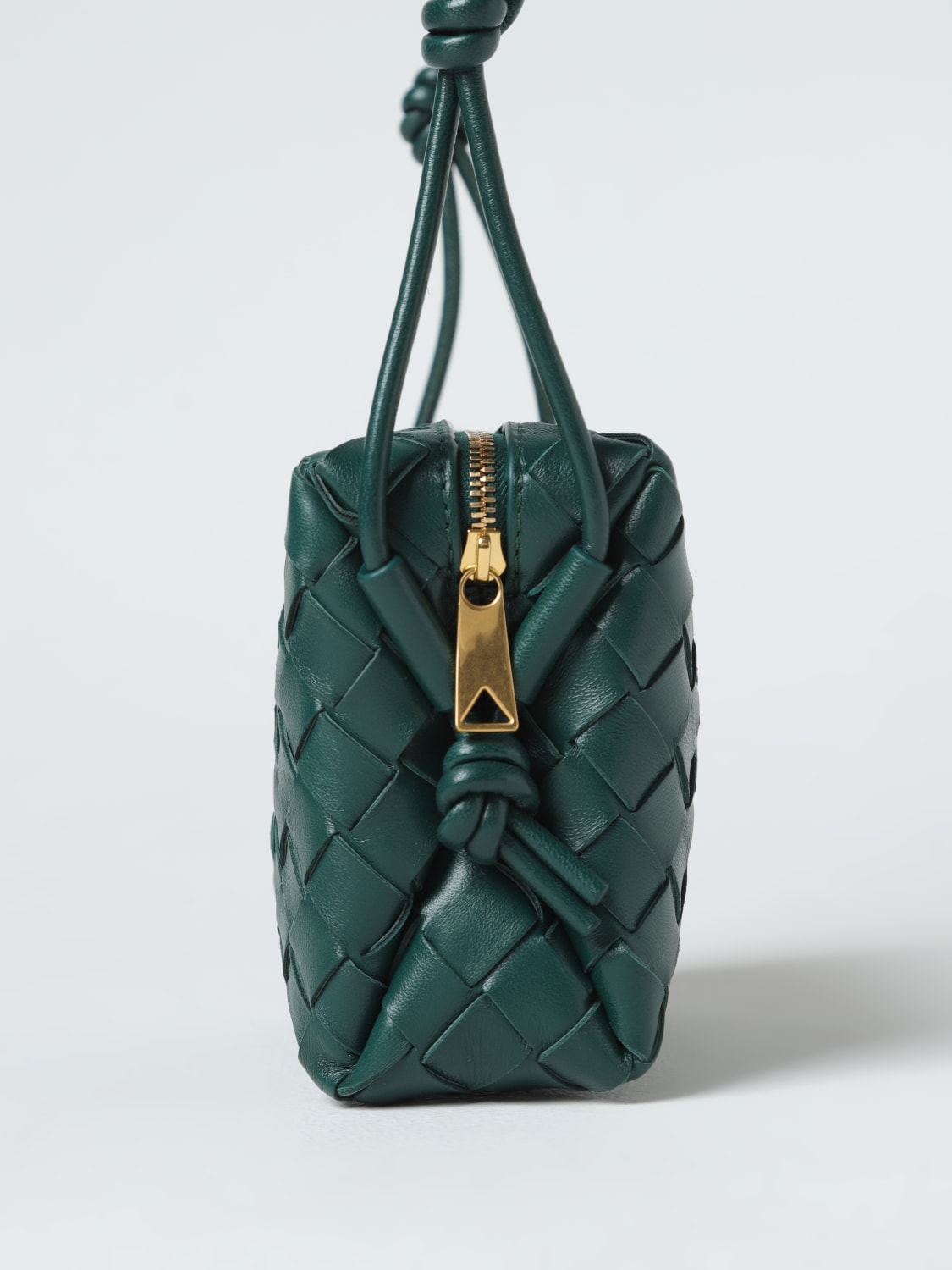 bottega veneta green woven bag