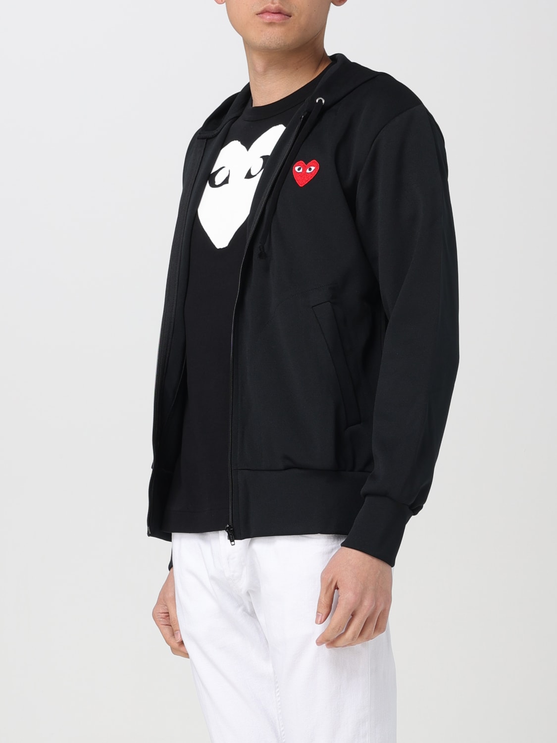 COMME DES GARCONS PLAY sweatshirt for man Black Comme Des