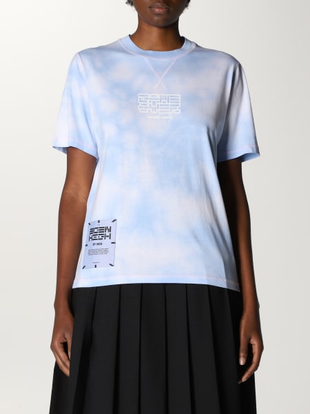Eden High by McQ cotton t-shirt with logo and tie dye print