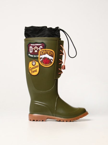 Dook Dsquared2 Rubber Rain Boots with patch