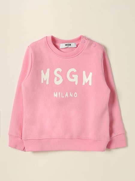 Msgm baby sweatshirt with logo print