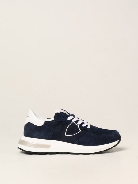 Philippe Model Junior trainers in suede and nylon