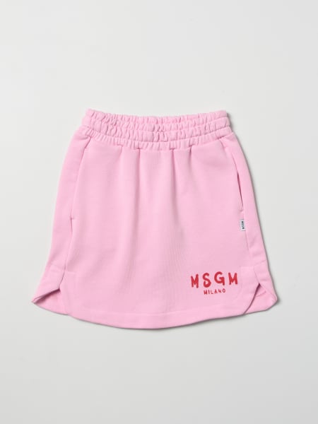 Msgm girls mini jogging skirt with logo