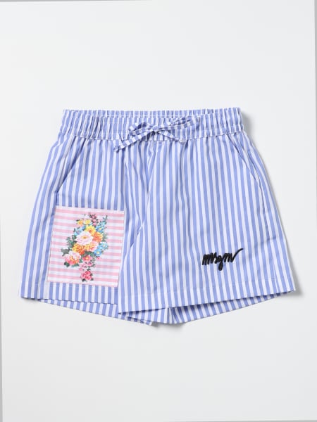 Short MSGM KIDS Kids color Gnawed Blue