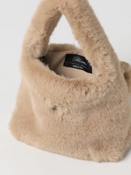Outlet borse: Borsa Blumarine in eco pelliccia con spilla