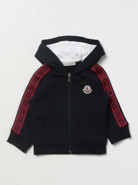 Sweat Moncler en coton avec bandes à logo