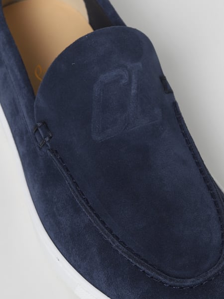 CHRISTIAN LOUBOUTIN Varsiboat Logo-Embossed Suede Loafers for Men