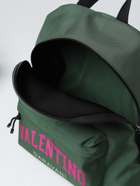 VALENTINO GARAVANI Nylon VLTN Print Mini Backpack Green White 1293810