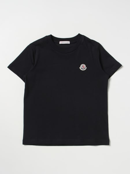 Moncler Outlet: cotton T-shirt - Black | Moncler t-shirt 8C0003383907